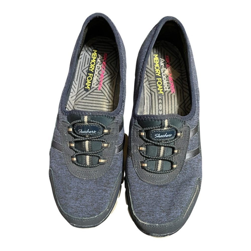 Skechers Gray Slip-On Sneakers with Decorative Laces 8